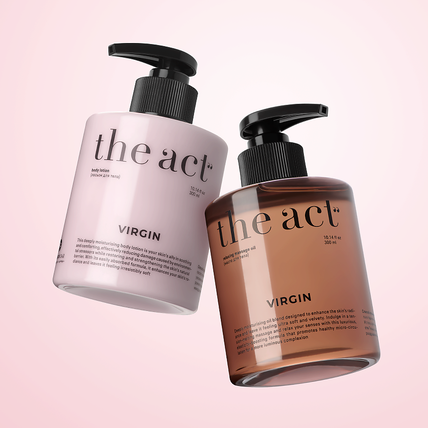 Изображение товара THE ACT Подарочный набор для тела, молочко и масло для массажа, 2 шт.