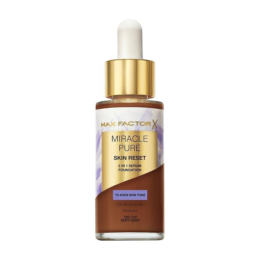 Изображение товара MAX FACTOR Тональный крем-сыворотка Miracle Pure Skin Reset 2in1, 100-110 Very Deep