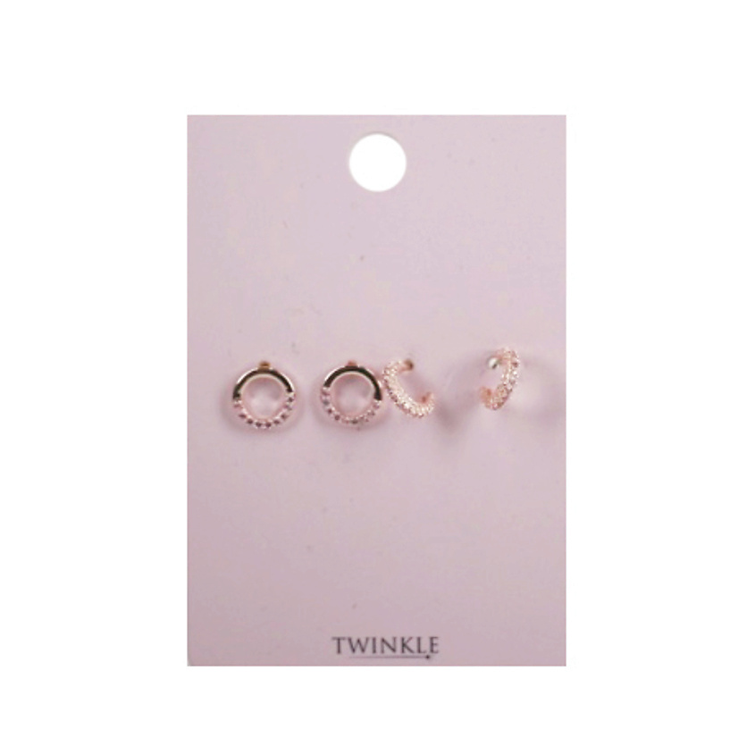 Изображение товара TWINKLE Серьги набор Pink, 2 пары