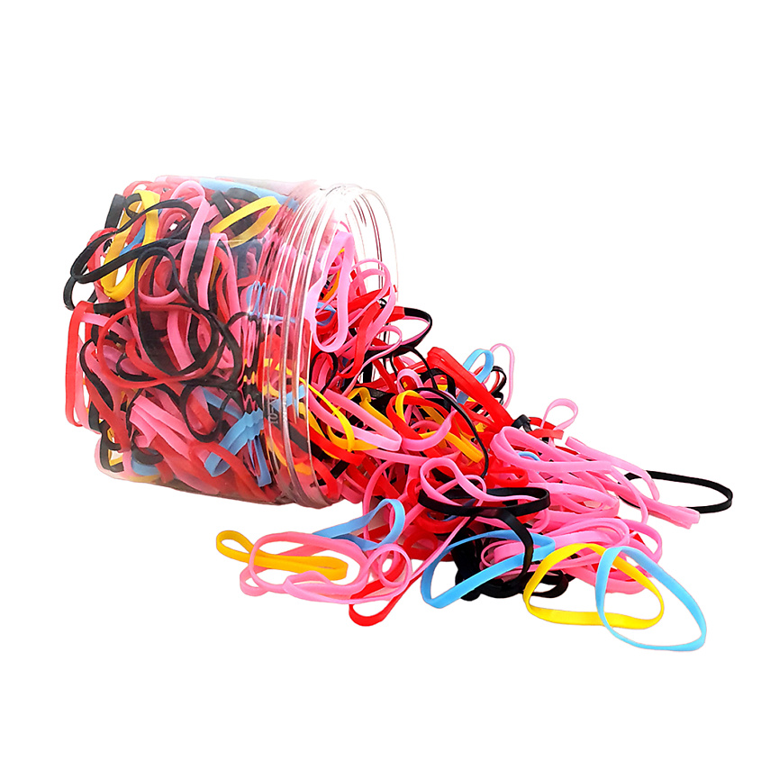 Изображение товара Мелонпро цветные резинки для волос 50 штук - безопасные и прочные аксессуары для причесок