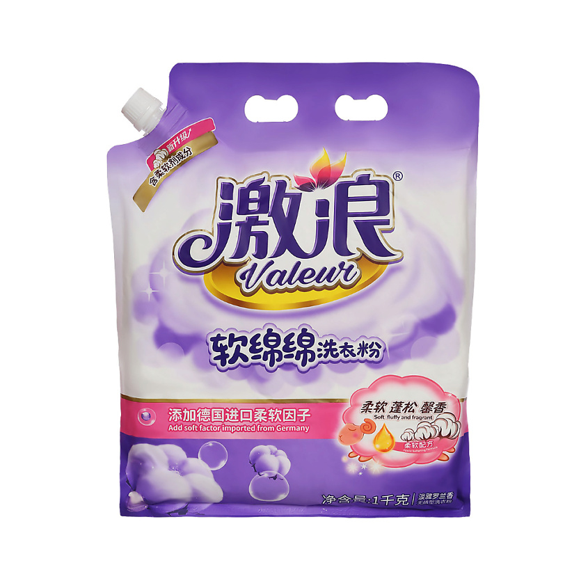 Изображение товара VALEUR Концентрированный стиральный порошок мягкий гипоаллергенный натуральный, 1000 г
