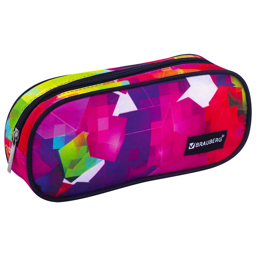 Изображение товара BRAUBERG Пенал-косметичка Geometry овальная увеличенного объема