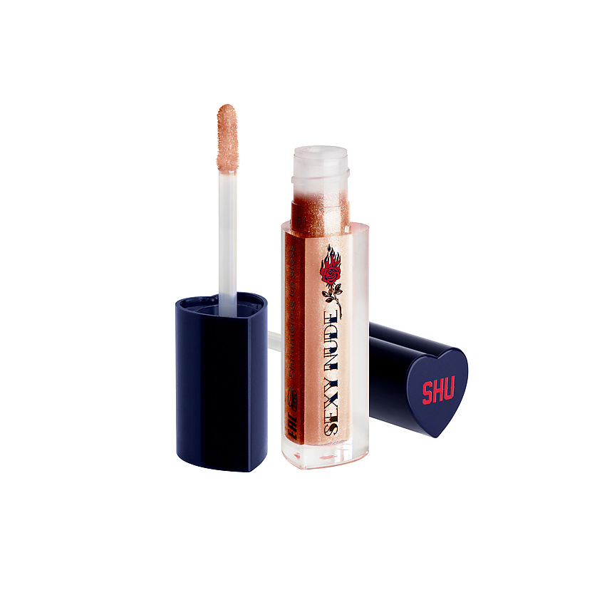 Изображение товара SHU Блеск для губ мерцающий Sexy Nude, № 448, 3 мл