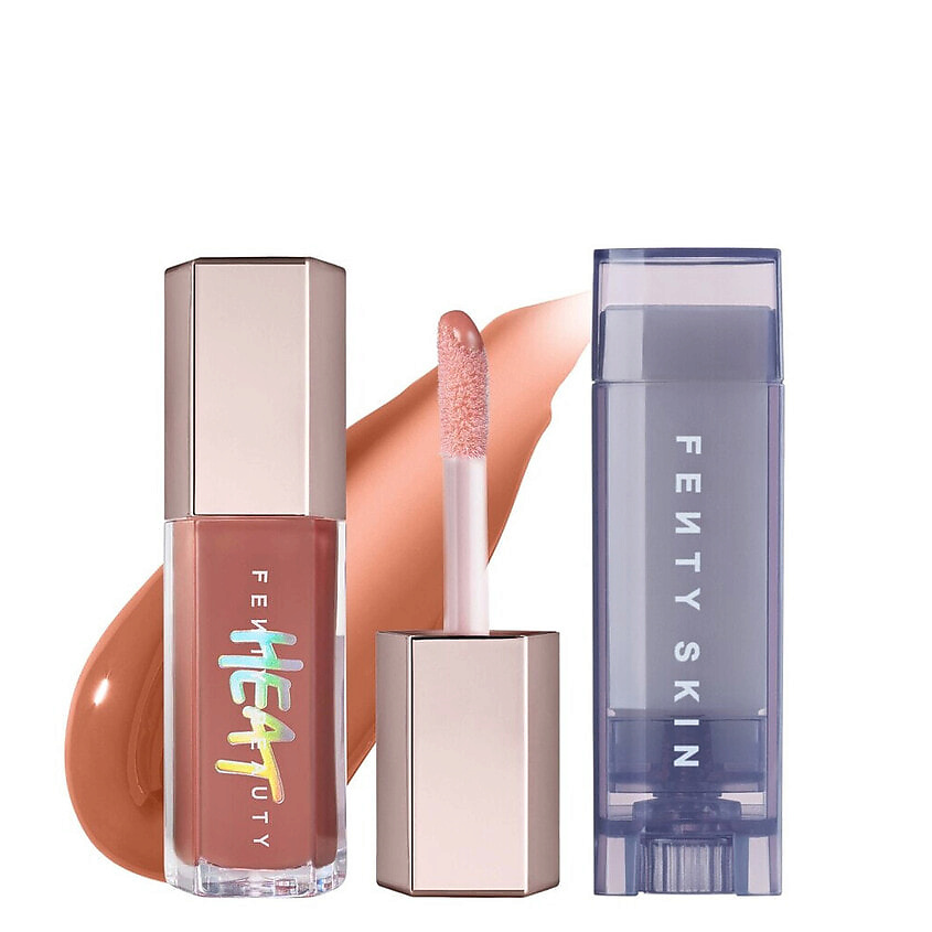 Изображение товара Набор для губ Fenty Glow Heat Gloss Bomb & Lux Balm для увлажнения и объема
