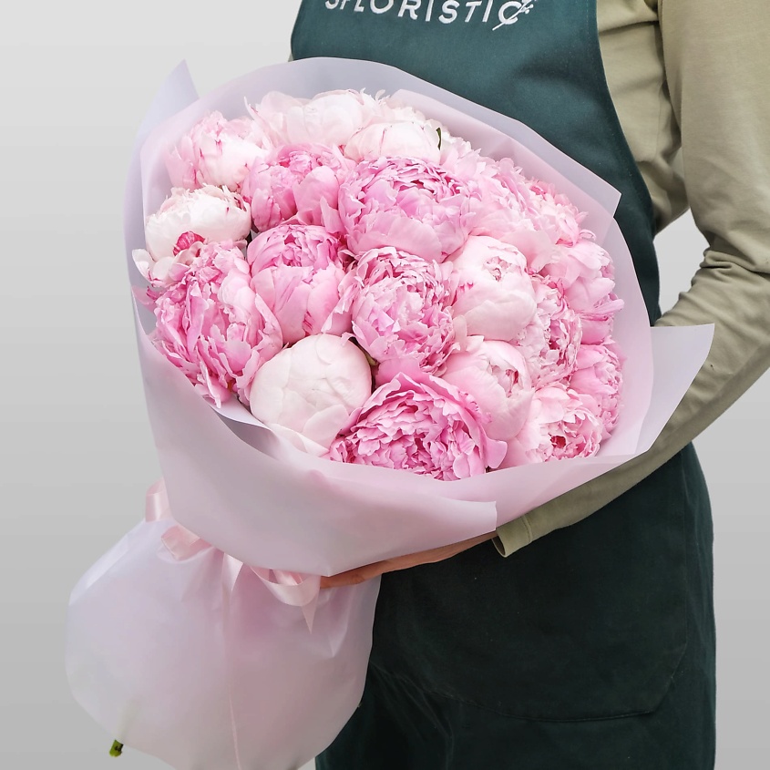 Изображение товара Букет из 21 пиона Розовый ветер - стильный подарок для праздников