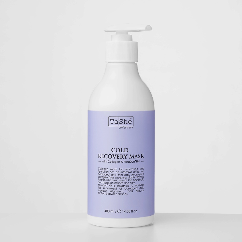 Изображение товара TASHE PROFESSIONAL Коллагеновая маска для интенсивного восстановления волос Сold Recovery, 400 мл
