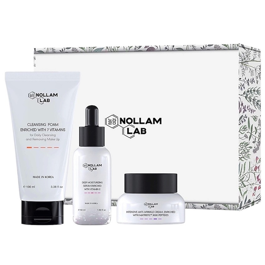 Изображение товара Набор против морщин NOLLAM LAB пенка сыворотка крем 150 мл