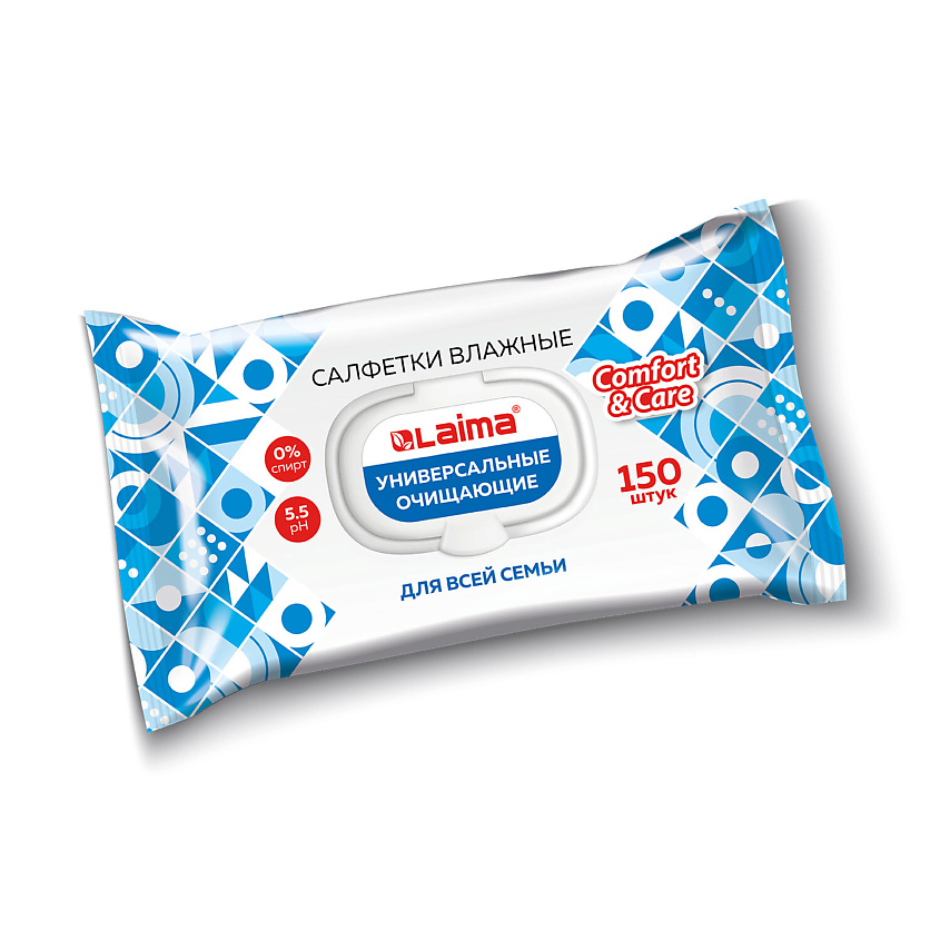 Изображение товара LAIMA Салфетки влажные универсальные Для всей семьи, 150 шт. в упаковке