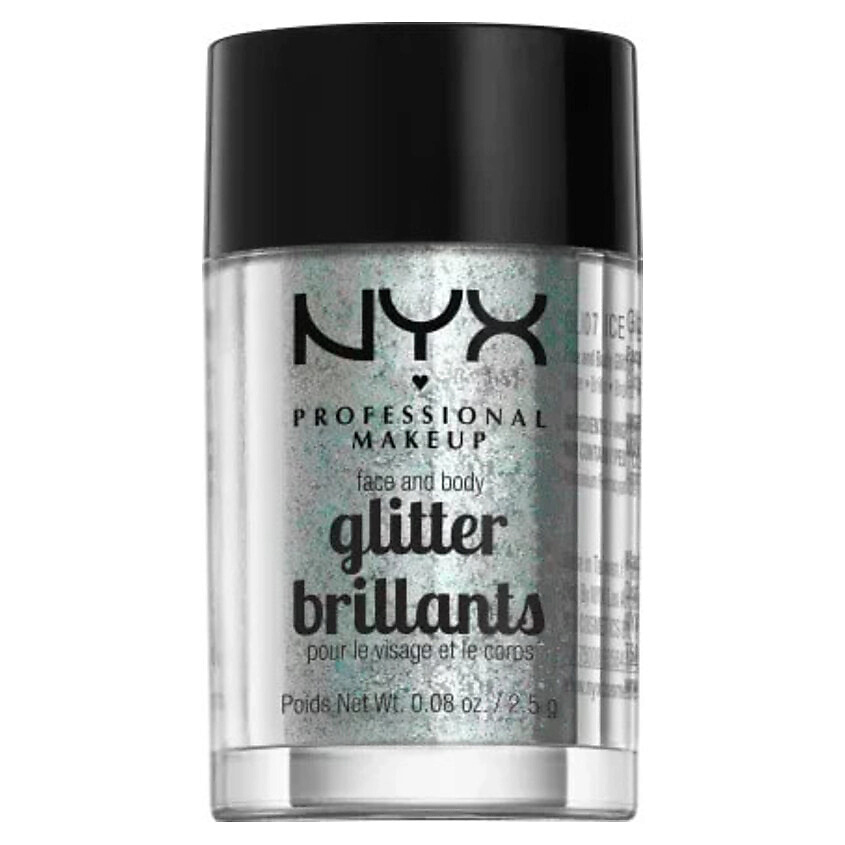 Изображение товара NYX PROFESSIONAL MAKEUP Рассыпчатый глиттер для лица и тела Face & Body Metallic Glitter, Ice