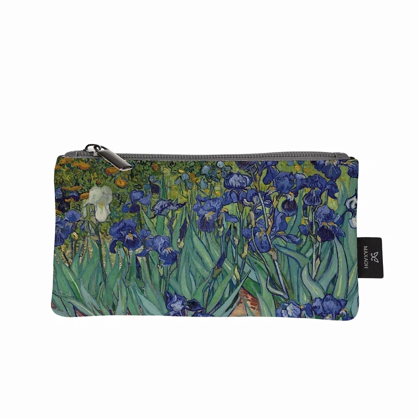 Изображение товара Маленькая женская кожаная косметичка с оригинальным принтом (синий/зеленый) от МАХАОН