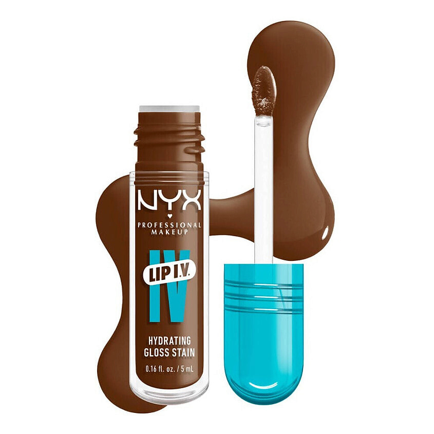 Изображение товара NYX PROFESSIONAL MAKEUP Увлажняющий блеск-тинт для губ Lip I.V. 04 Cocoa Quench