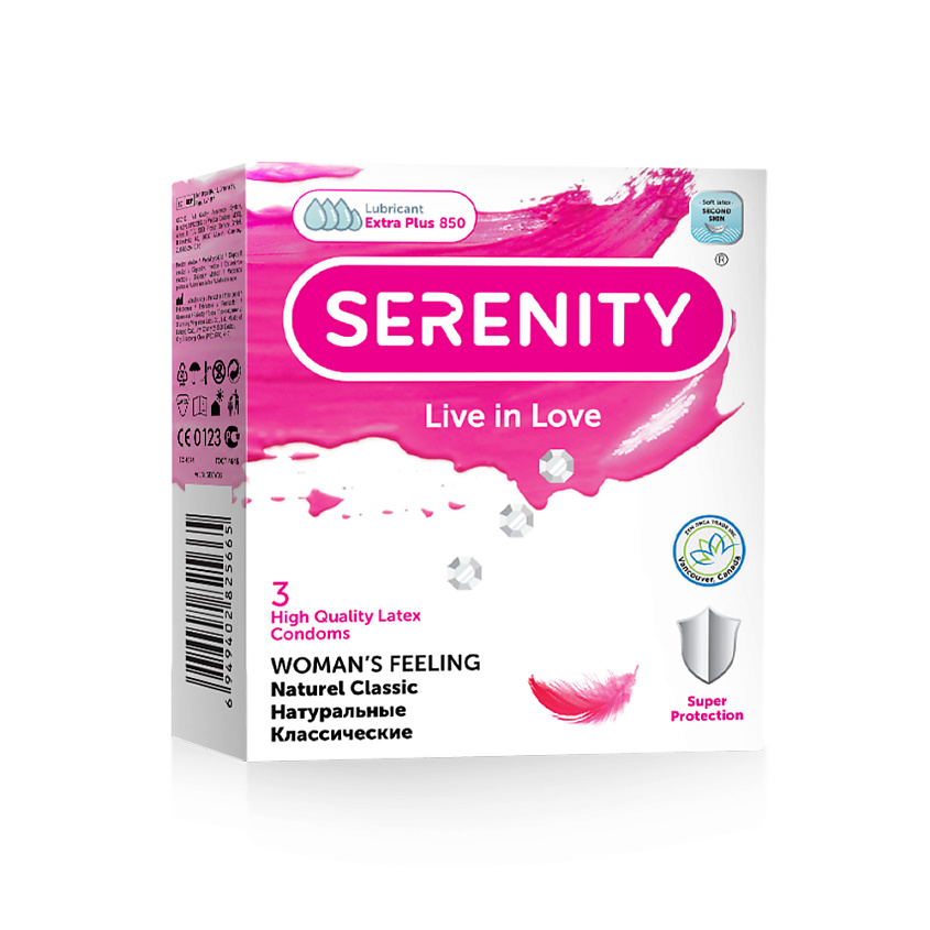 Изображение товара SERENITY Презервативы из натурального латекса WOMAN’S FEELING, 3 шт.