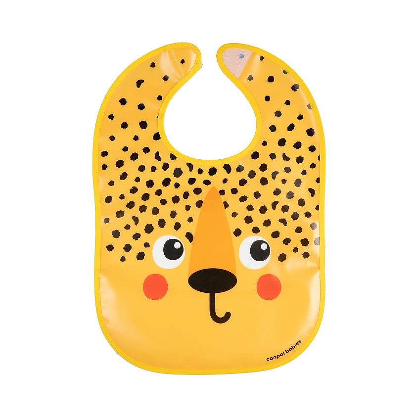 Изображение товара CANPOL BABIES Моющийся нагрудник с карманом BabiesBoo гепард, 1 шт., от 6 месяцев