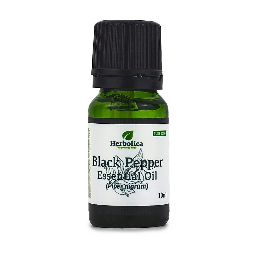 Изображение товара Эфирное масло черного перца HERBOLICA 10 мл для массажа и ароматерапии
