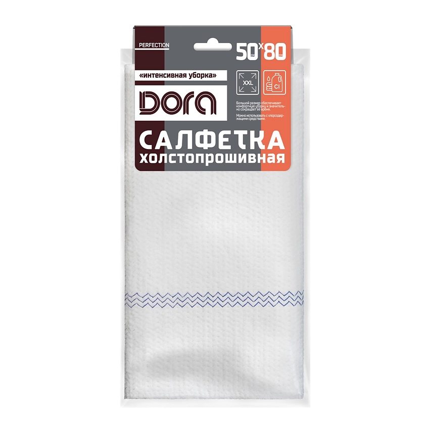 Изображение товара DORA Салфетка для пола холстопрошивная, Цвет - белый, 1 шт.