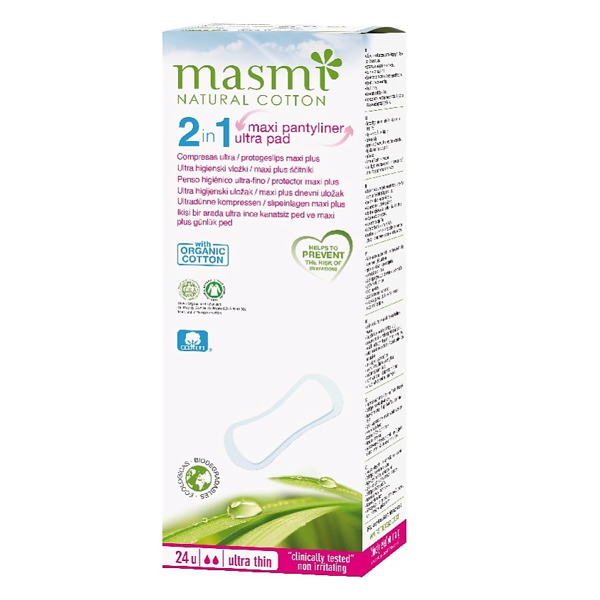 Изображение товара MASMI Гигиенические прокладки 2 в 1 Soft Maxi Plus на каждый день и для дней цикла, 1 шт.