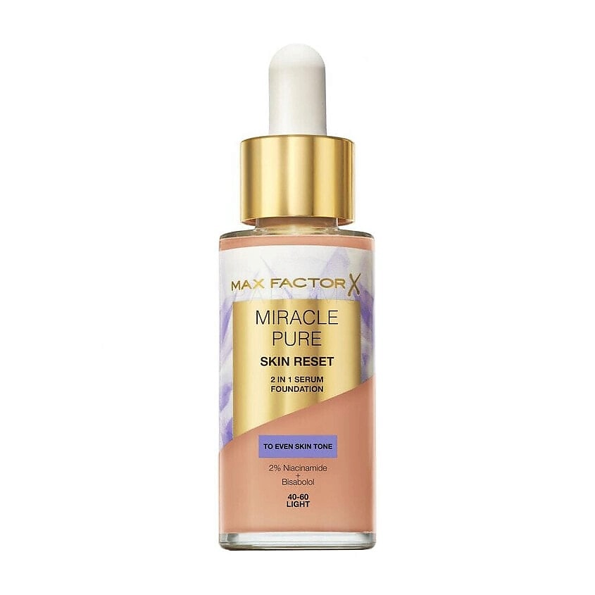 Изображение товара MAX FACTOR Тональный крем-сыворотка Miracle Pure Skin Reset 2in1, 40-60 Light