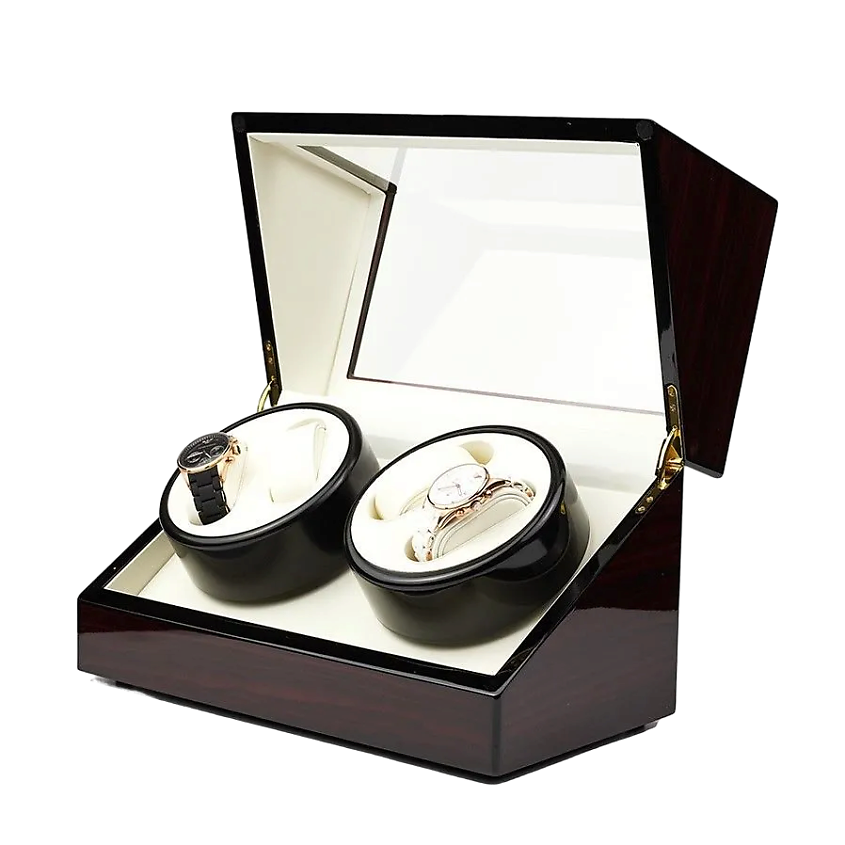 Изображение товара CLOX Шкатулка для автоподзавода и хранения четырех часов, W114RW, Коричневый