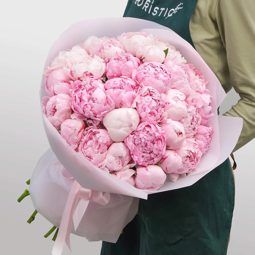 Изображение товара Букет из 31 пиона Нежный зефир - стильный подарок для любого повода