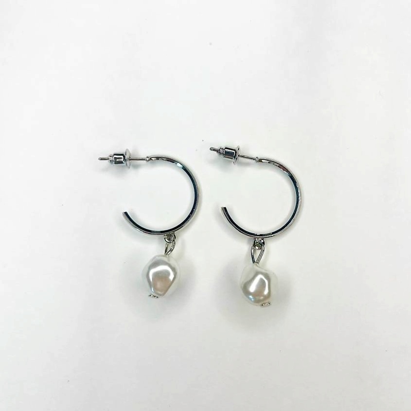 Изображение товара GILMEEVA серьги с искусственным жемчугом из бижутерного сплава