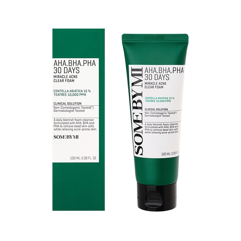 Изображение товара SOME BY MI Пенка для умывания с AHA, BHA, PHA-кислотами, экстрактами центеллы и чайного дерева, 100 мл