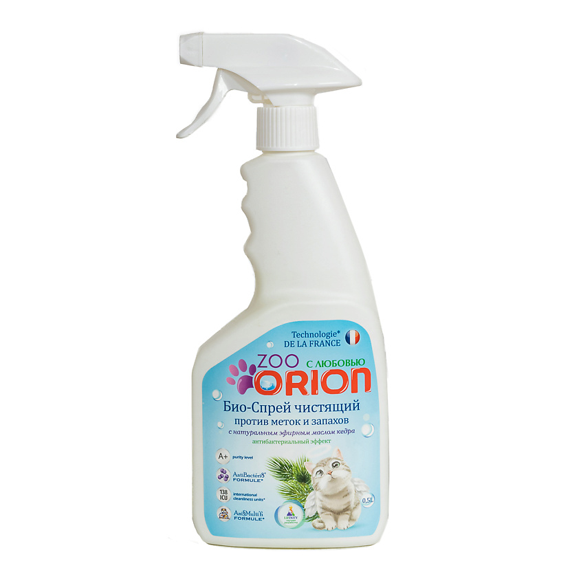 Изображение товара ORION Био-спрей чистящий против запахов и меток с кедровым маслом 1 шт