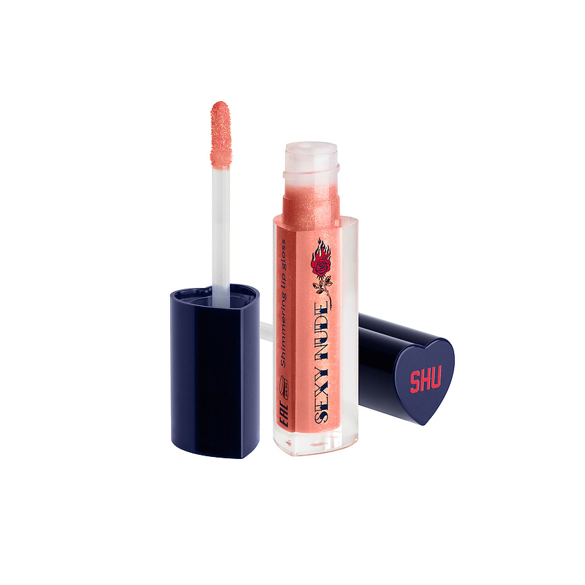Изображение товара SHU Блеск для губ мерцающий Sexy Nude, № 450, 3 мл