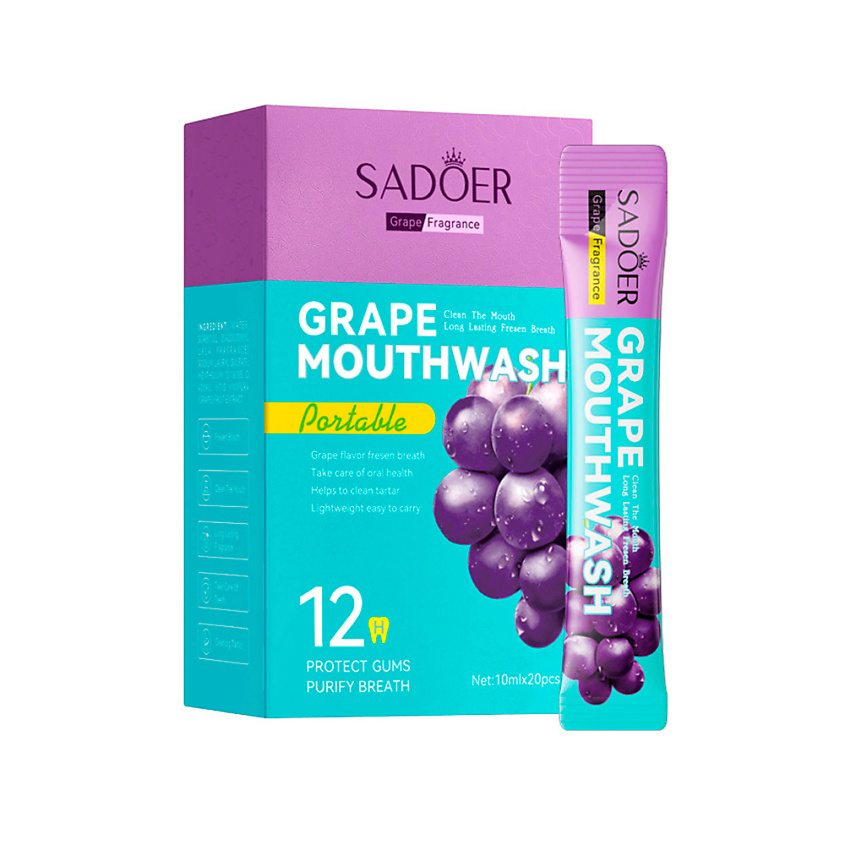 Изображение товара Ополаскиватель для полости рта SADOER со вкусом винограда 1 шт.
