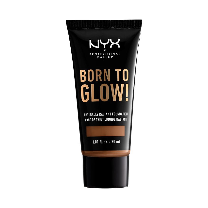 Изображение товара NYX PROFESSIONAL MAKEUP Тональный крем Born To Glow! Naturally Radiant Foundation, 25 - Deep Ebony