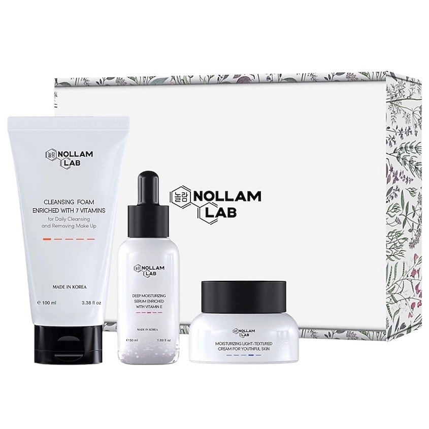 Изображение товара NOLLAM LAB Набор для молодой кожи: Пенка, Сыворотка и Увлажняющий крем, 100 мл + 50 мл + 50 мл