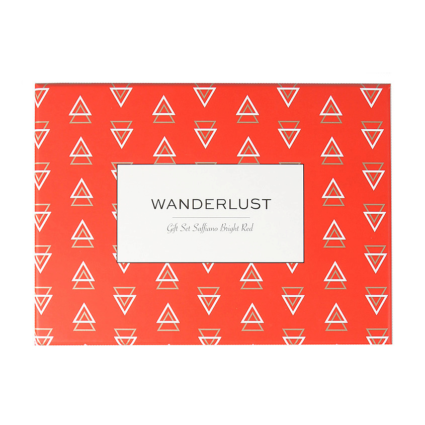 Изображение товара WANDERLUST Подарочный набор Saffiano Bright Red. Комплект: визитница + обложка на паспорт., 2 шт.