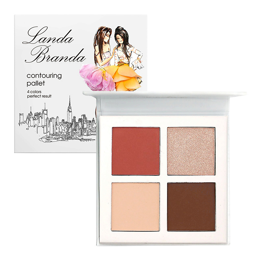 Изображение товара LANDA BRANDA Палетка для контуринга Совершенный результат 4 оттенка, № 22 24 гр