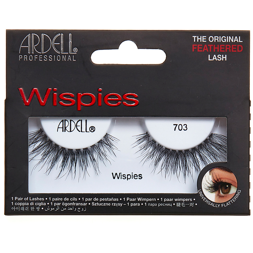 Изображение товара Накладные ресницы ARDELL 703 из человеческого волоса для естественного объема и легкости приклеиван