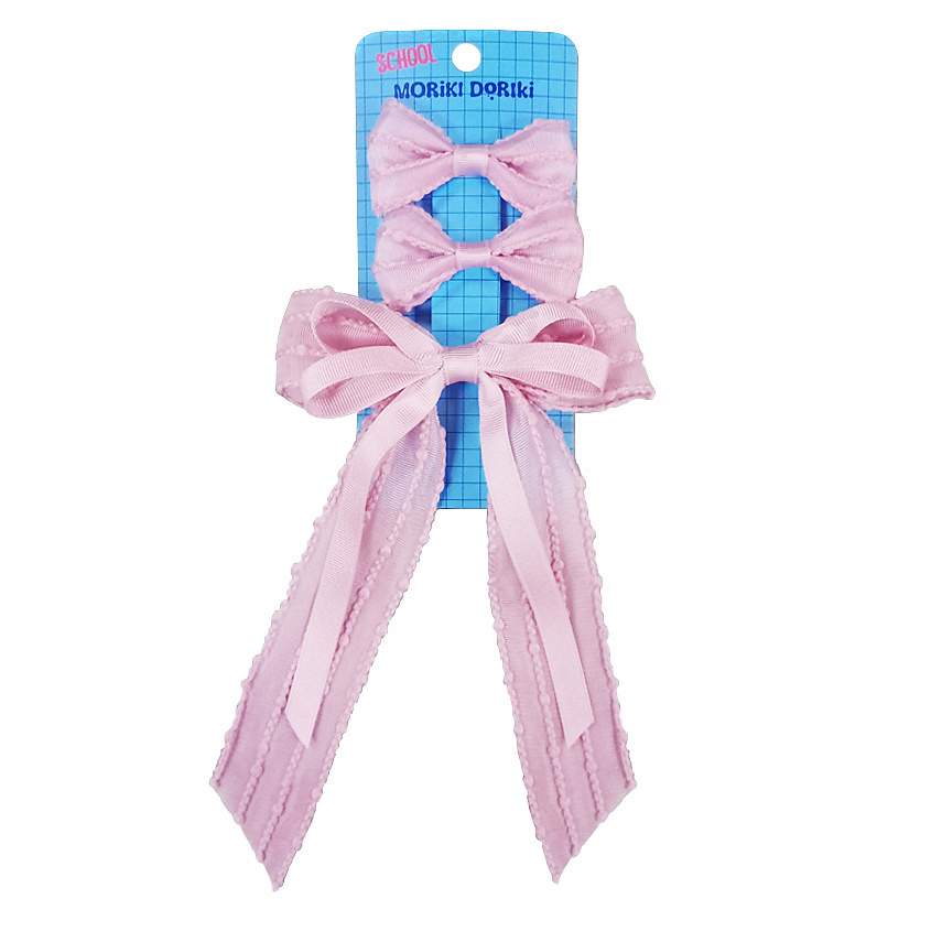 Изображение товара MORIKI DORIKI Розовый набор заколок SCHOOL Collection Pink SET, 3 шт.