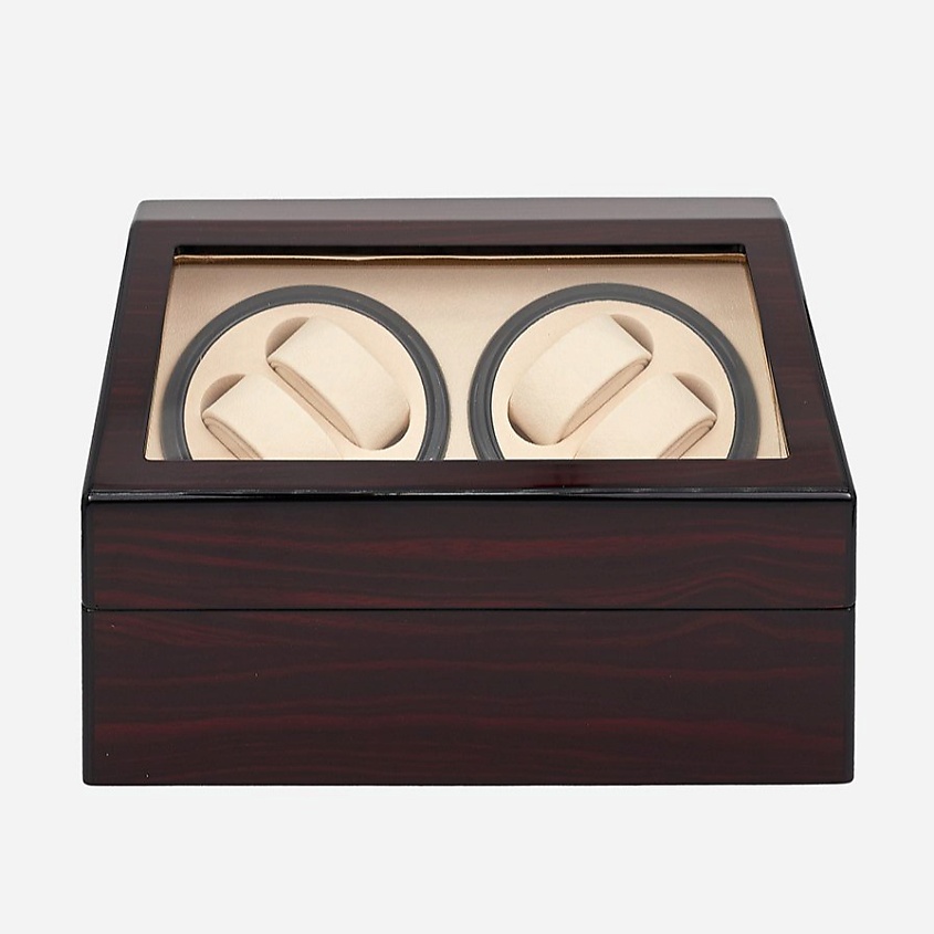 Изображение товара CLOX Шкатулка для автоподзавода 4 и хранения 6 пар часов, дерево, Коричневый