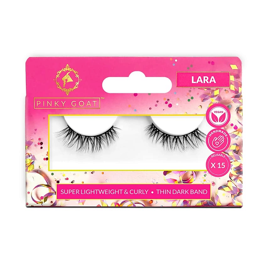 Изображение товара PINKY GOAT Ресницы накладные с естественным изгибом LARA, 1 шт.