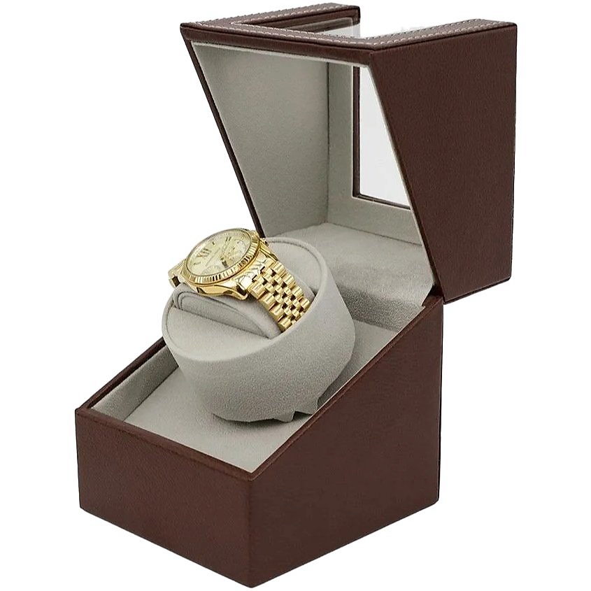 Изображение товара Шкатулка для автоподзавода часов CLOX WS8901-6 коричневая компактная