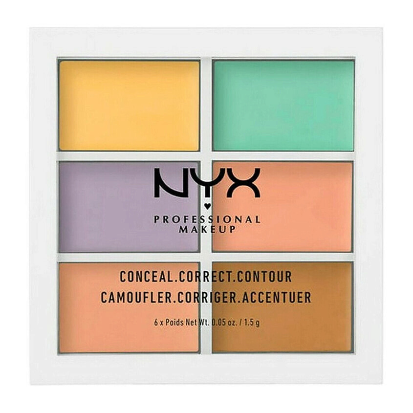 Изображение товара NYX PROFESSIONAL MAKEUP Палетка цветокорректирующих консилеров Color Correcting Palette, 6 x 1.5 г