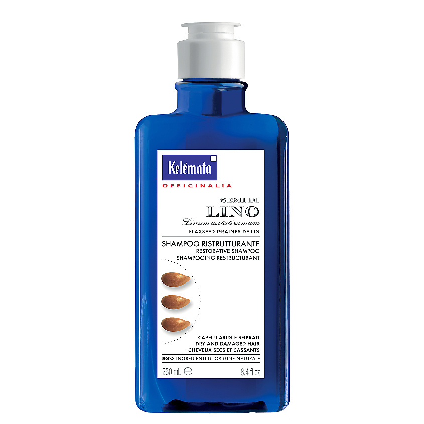 Изображение товара Восстанавливающий шампунь для сухих волос с льняным семенем 250 мл KELEMATA