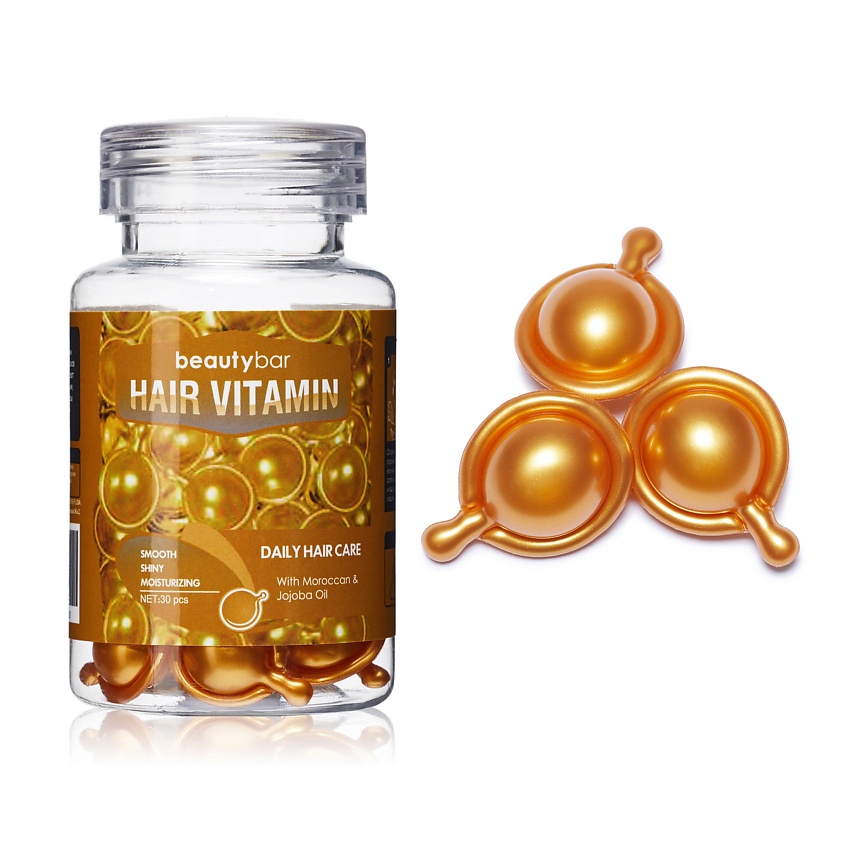 Изображение товара BEAUTY BAR Масло в капсулах для гладкости, сияния и увлажнения волос, 30 мл