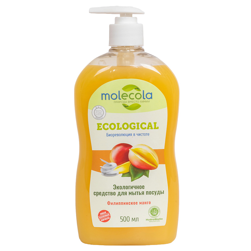 Изображение товара MOLECOLA Средство для мытья посуды Филиппинское манго, 1 шт.