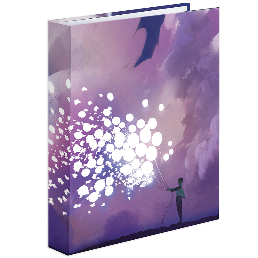 Изображение товара Тетрадь на кольцах BRAUBERG Мечты 160 листов твердая обложка зеркало