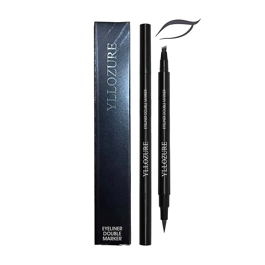 Изображение товара YLLOZURE Двойная подводка для глаз Double Eyeliner, № 07 Серый, 2 мл
