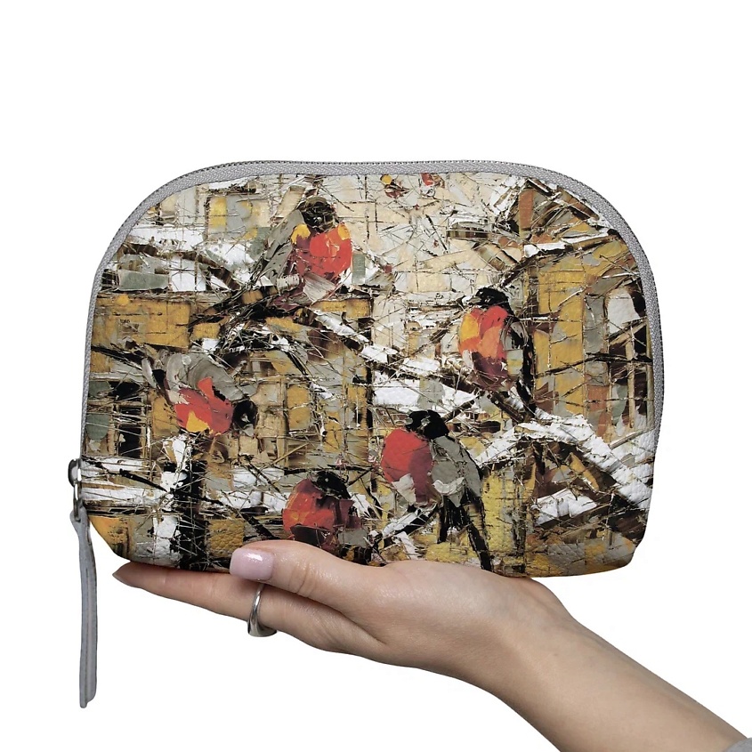 Изображение товара МАХАОН Косметичка женская большая кожаная, песочный