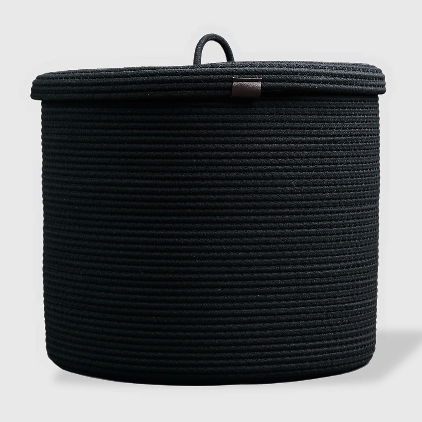 Изображение товара Плетеная корзина для белья с крышкой 39х35 см натуральные материалы ASTIHOME