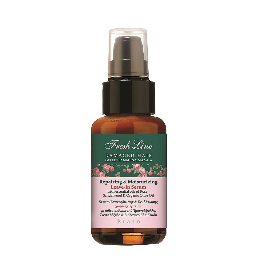 Изображение товара FRESH LINE Сыворотка несмываемая восстанавливающая для поврежденных волос Repairing & Moisturizing Leave-in Serum Erato, 100 мл