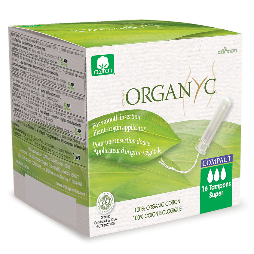 Изображение товара Organyc Тампоны гигиенические с аппликатором SUPER 16 шт органический хлопок