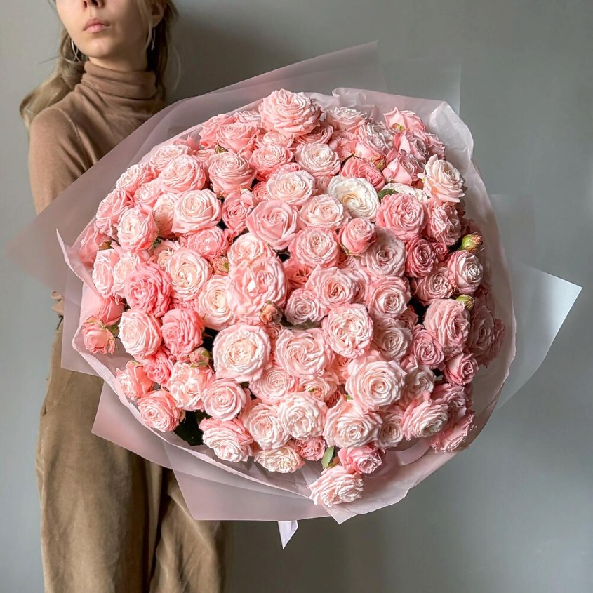 Изображение товара VERESK Большой букет из розовых пионовидных роз. Veresk 327, 1 шт.