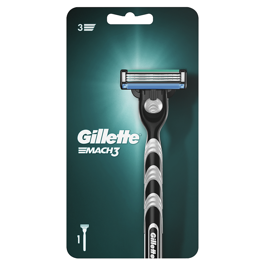 Изображение товара GILLETTE MACH 3 (станок + 1 кассета), Синий