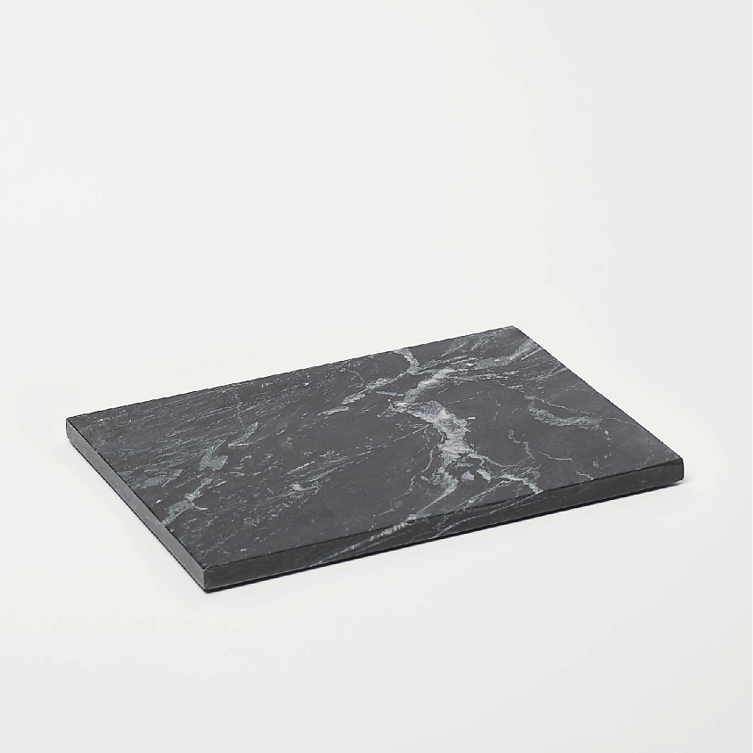 Изображение товара Мраморная сервировочная доска черная 20х10 см натуральный мрамор